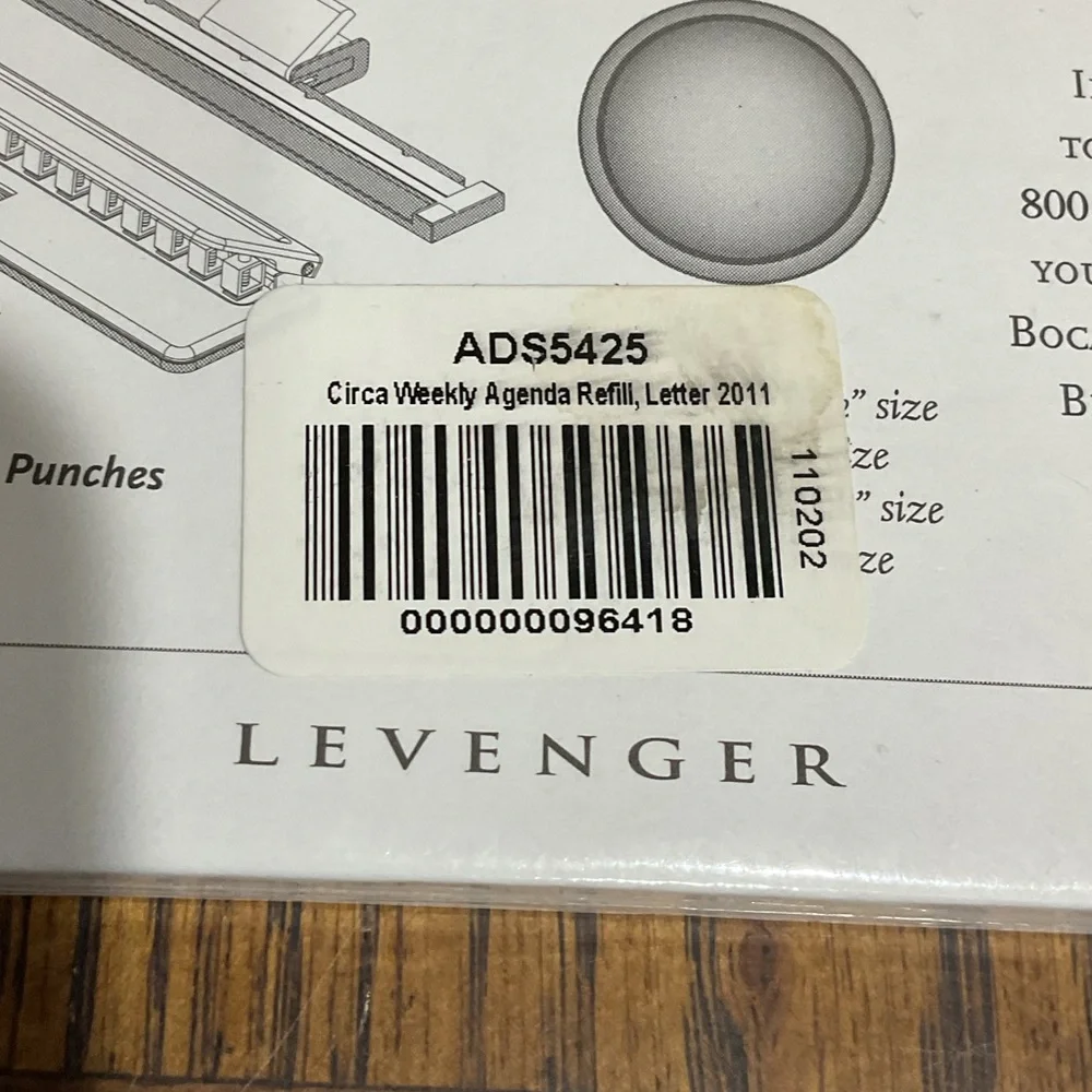 Levenger Circa Weekly Agenda Refill